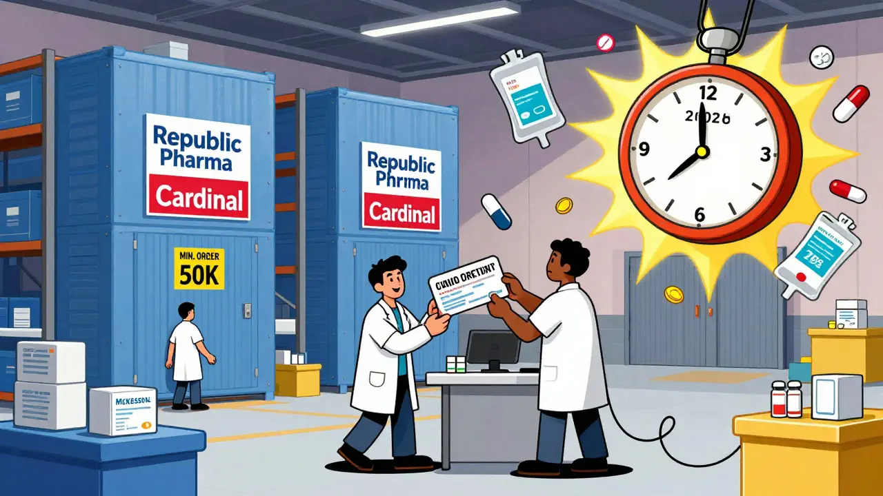 Secondary distributor helping small clinics while big wholesalers stand by with restrictive signs