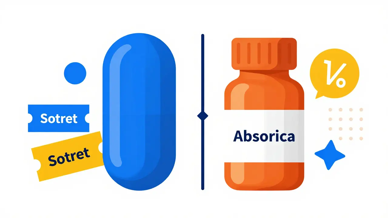 Comparison of two stylized pill bottles with coupon icons in Memphis design